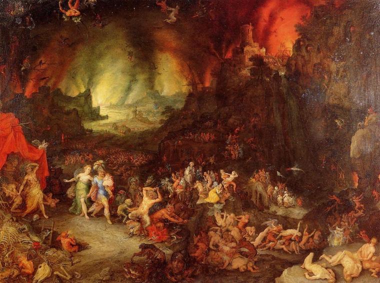 Aebaes and the Sybil in Hades by Jan Brueghelil Vecchio
